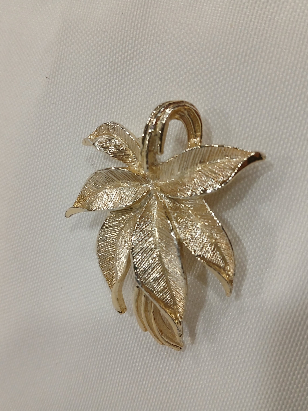 Vtg Gerry's Gold Tone Palm Leaves Brooch Pin Pendant Duo Collectible Jewelry EUC